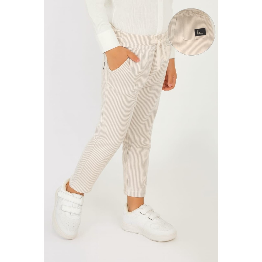 Παιδικό Παντελόνι Για Αγόρι 3-10 Χρονών Μπεζ - Εκρού