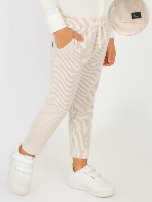 Παιδικό Παντελόνι Για Αγόρι 3-10 Χρονών Μπεζ - Εκρού