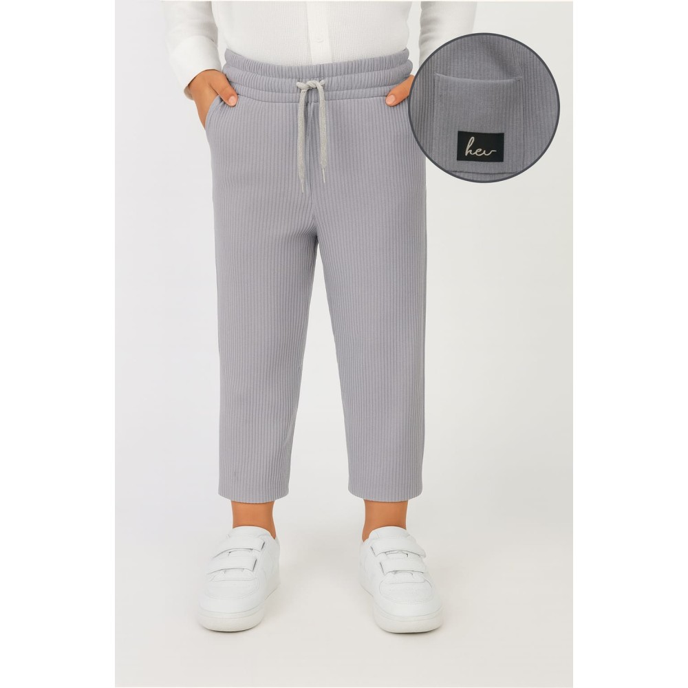 Παιδικό Παντελόνι Για Αγόρι 3-12 Χρονών Γκρί