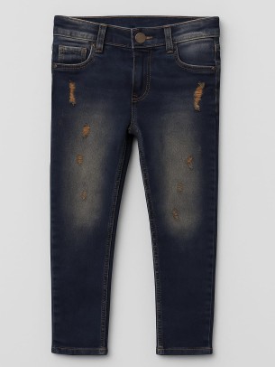 Παιδικό Παντελόνι Τζιν Για Αγόρι 5-12 Χρονών Μπλε- Καφέ