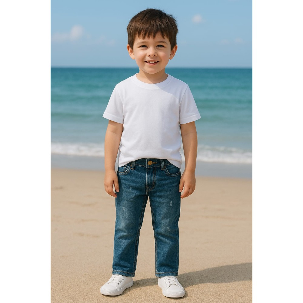 Παιδικό Παντελόνι Τζιν Για Αγόρι 3-6 Χρονών Μπλε