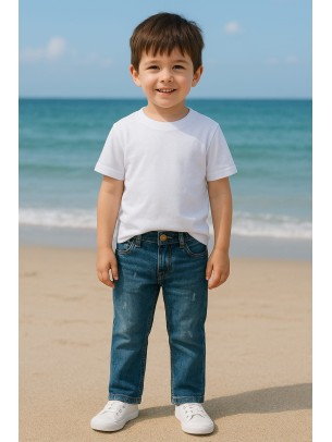 Παιδικό Παντελόνι Τζιν Για Αγόρι 3-6 Χρονών Μπλε