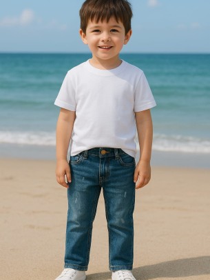 Παιδικό Παντελόνι Τζιν Για Αγόρι 3-6 Χρονών Μπλε