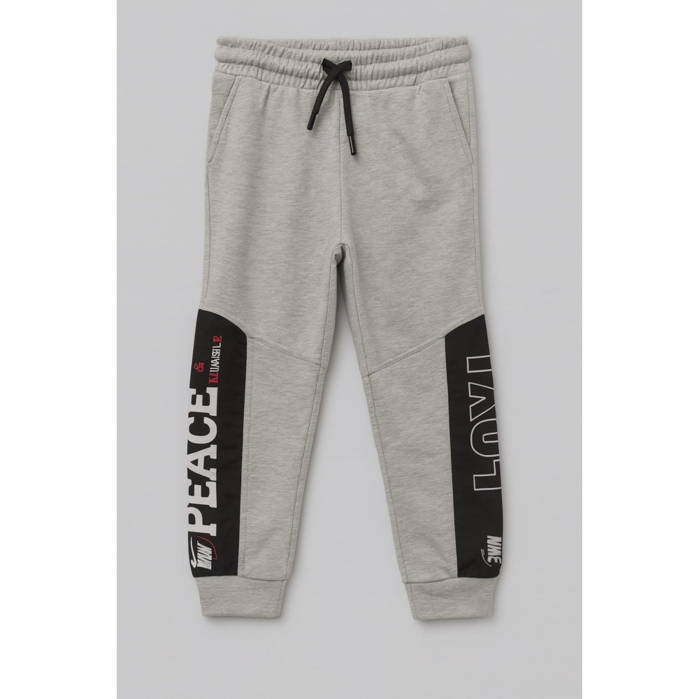 Παιδικό Παντελόνι Φόρμας Για Αγόρι 5-12 Χρονών Σκούρο Γκρί Μελανζέ
