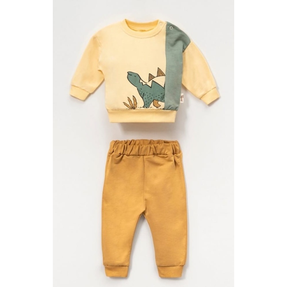 Βρεφικό Σετ Για Αγόρι 6-24 Μηνών Πετρόλ - Κίτρινο