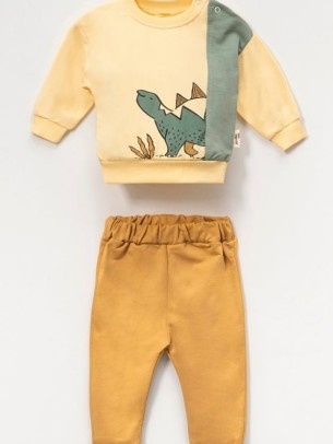 Βρεφικό Σετ Για Αγόρι 6-24 Μηνών Πετρόλ - Κίτρινο
