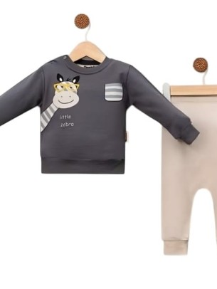 Βρεφικό Σετ Για Αγόρι 6-18 Μηνών Ανθρακί