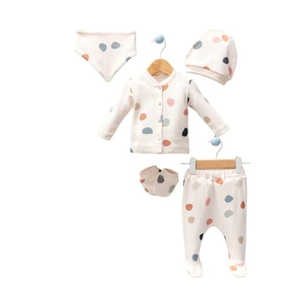 Σετ Νεογέννητο 5 Τμχ Για Κορίτσι 0-3 Μηνών Πούδρα