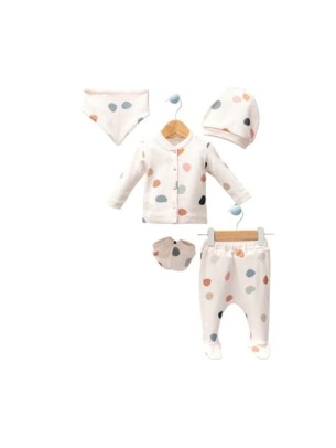 Σετ Νεογέννητο 5 Τμχ Για Κορίτσι 0-3 Μηνών Πούδρα