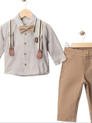 Βρεφικό Σετ Για Αγόρι 6-24 Μηνών Πράσινο Λαδί