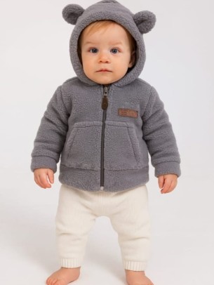 Βρεφικό Μπουφάν για Αγόρι 6-24 Μηνών Ανθρακί