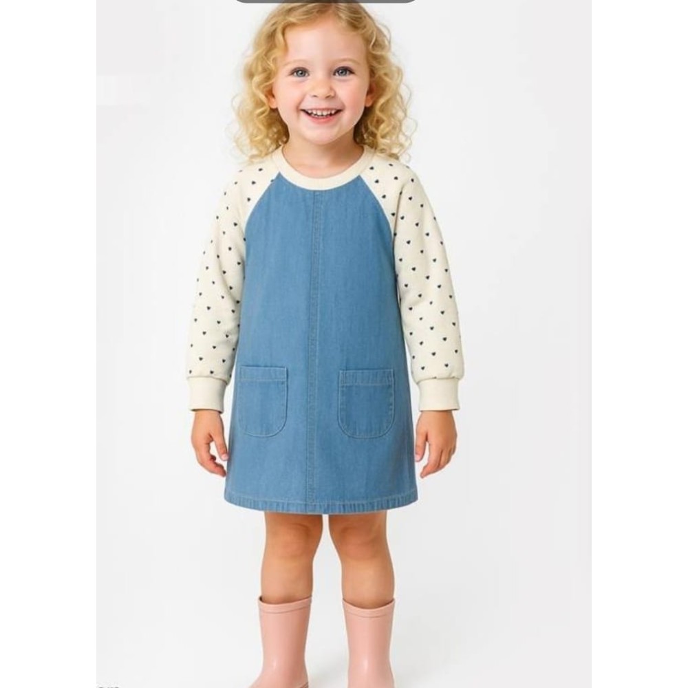 Παιδικό Τζιν Φόρεμα 2-5 Χρονών Μπλε