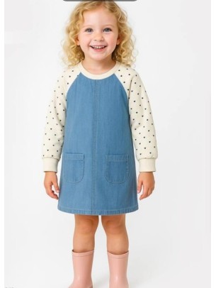 Παιδικό Τζιν Φόρεμα 2-5 Χρονών Μπλε