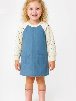Παιδικό Τζιν Φόρεμα 2-5 Χρονών Μπλε