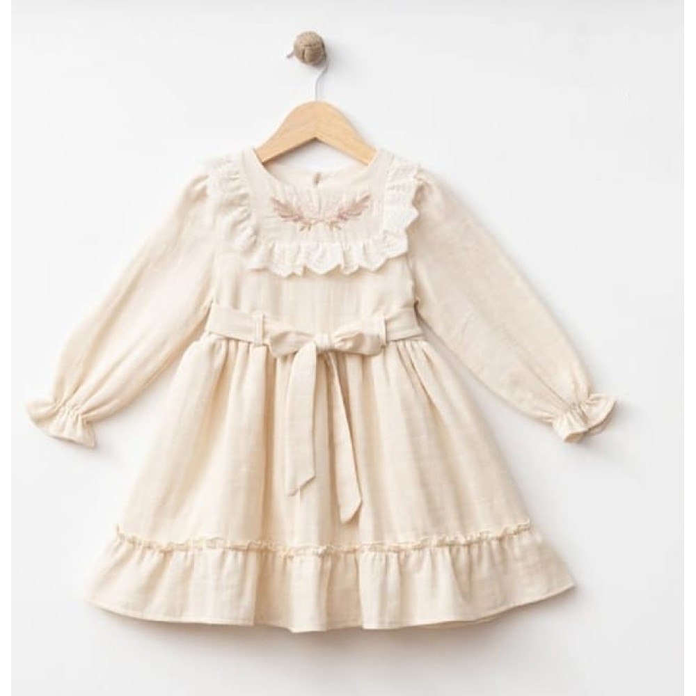 Παιδικό Φόρεμα 2-5 Χρονών Μπεζ 