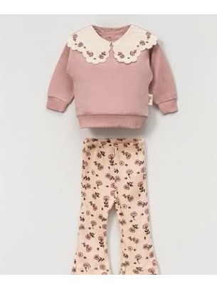 Βρεφικό Σετ Φόρμα Για Κορίτσι 6-24 Μηνών Κοραλί