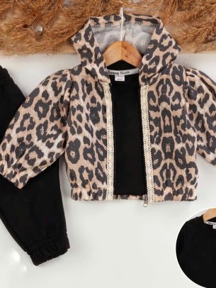 Βρεφικό Σετ Για Κορίτσι 6-24 Μηνών Καφέ-Μαύρο