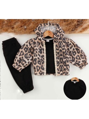 Βρεφικό Σετ Για Κορίτσι 6-24 Μηνών Καφέ-Μαύρο