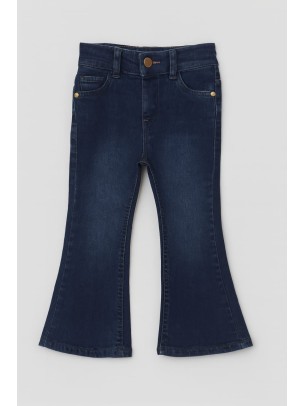 Παιδικό Παντελόνι Τζιν Για Κορίτσι 5-8 Χρονών Μπλε