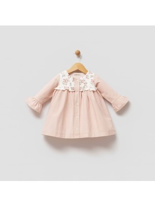 Βρεφικό Φόρεμα 6-24 Μηνών Πούδρα