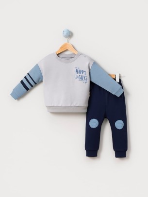 Βρεφικό Σετ Φόρμα Για Αγόρι 6-24 Μηνών Μπλε