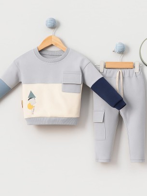 Βρεφικό Σετ Φόρμα Για Αγόρι 6-24 Μηνών Μπλε