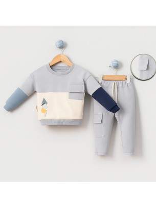 Βρεφικό Σετ Φόρμα Για Αγόρι 6-24 Μηνών Μπλε
