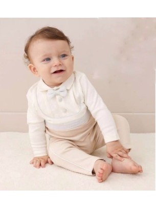 Βρεφικό Σετ Για Αγόρι 9-24 Μηνών Μπεζ