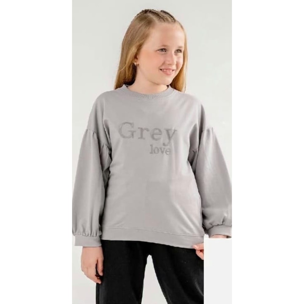 Παιδικό Φούτερ Για Κορίτσι 7-11 Χρονών Γκρι