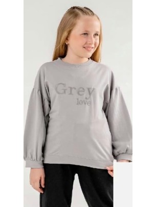 Παιδικό Φούτερ Για Κορίτσι 7-11 Χρονών Γκρι