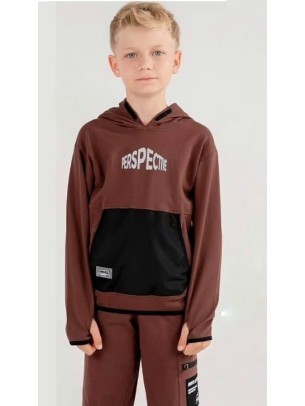 Παιδικό Φούτερ Για Αγόρι 10-13 Χρονών Σκούρο Καφε