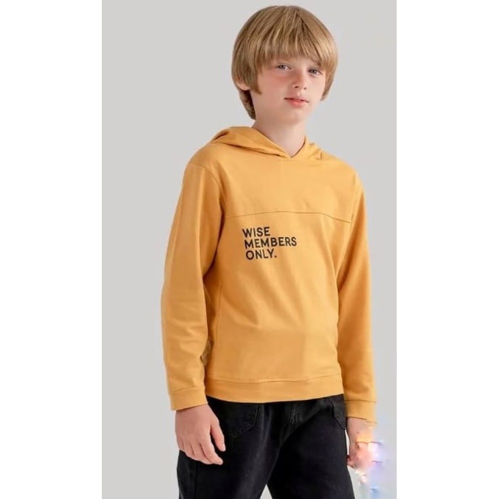 Παιδικό Φούτερ  Για Αγόρι 10-13 Χρονών Μουσταρδί