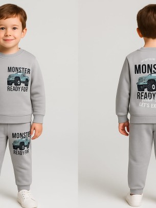 Παιδικό Σετ Φόρμα Για Αγόρι 2-5 Χρονών Γκρι