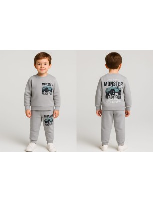 Παιδικό Σετ Φόρμα Για Αγόρι 2-5 Χρονών Γκρι