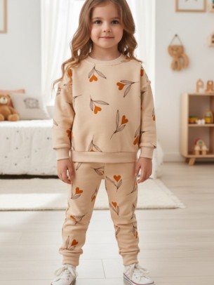 Βρεφικό Σετ Φόρμα Για Κορίτσι 6-24 Μηνών Μπεζ