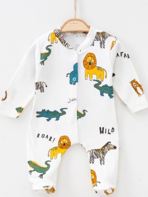 Βρεφικό Φορμάκι Για Αγόρι 1-6 Μηνών Εκρού