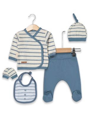 Σετ Νεογέννητο 5Τμχ Για Αγόρι 0-3 Μηνών Μπλέ