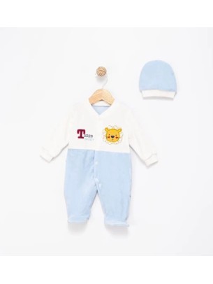Βρεφικό Βελουτέ Φορμάκι Για Αγόρι 1-9 Μηνών Μπλε
