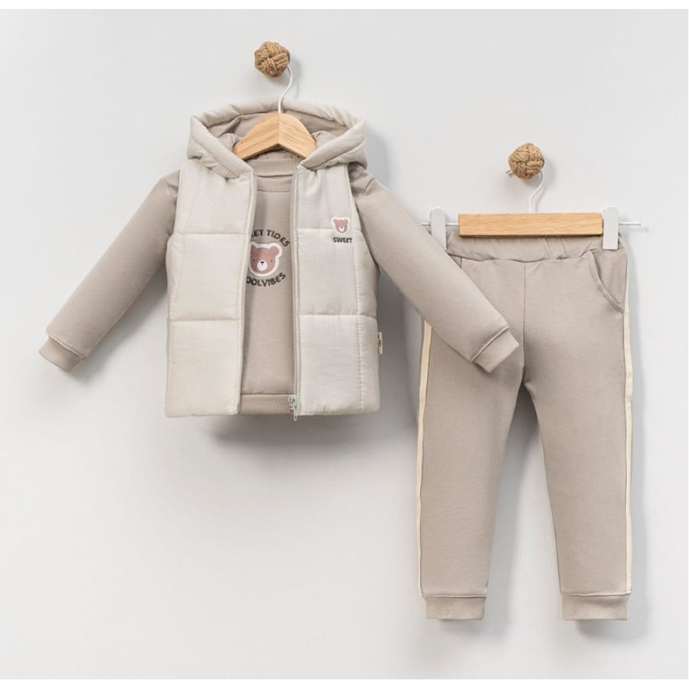 Βρεφικό Σετ 3Τμχ Φόρμα Για Αγόρι 9-18 Μηνών Γκρι