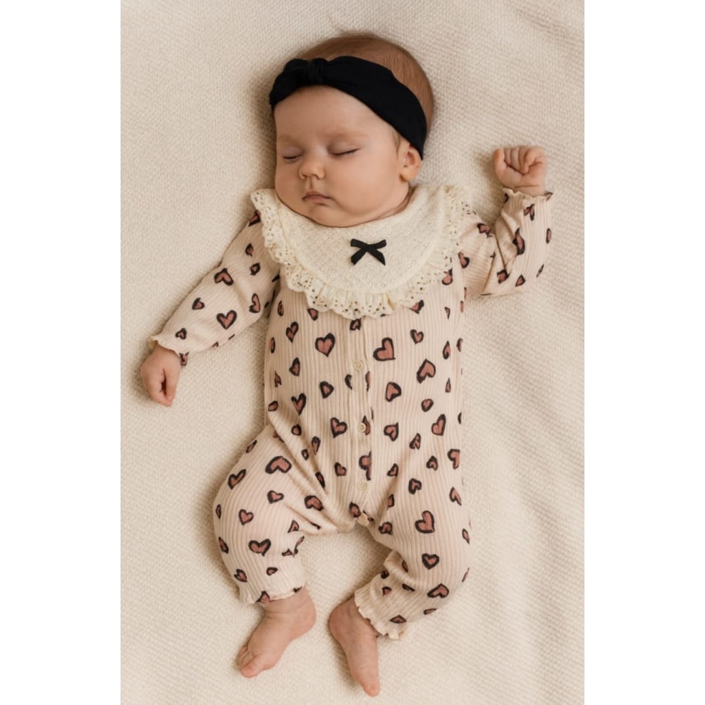 Βρεφικό Φορμάκι Για Κορίτσι 0-6 Μηνών Πούδρα