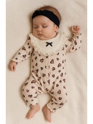 Βρεφικό Φορμάκι Για Κορίτσι 0-6 Μηνών Πούδρα