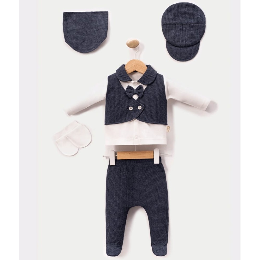 Σετ Νεογέννητο 5Τμχ Για Κορίτσι 0-3 Μηνών Μπλε