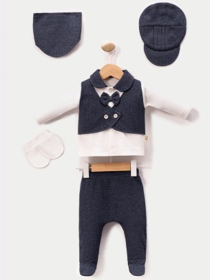 Σετ Νεογέννητο 5Τμχ Για Κορίτσι 0-3 Μηνών Μπλε