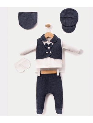 Σετ Νεογέννητο 5Τμχ Για Κορίτσι 0-3 Μηνών Μπλε