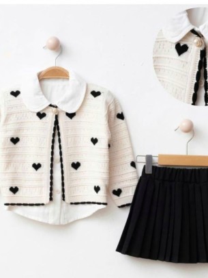 Παιδικό Σετ 3Τμχ Για Κορίτσι 2-5 Χρονών Εκρού - Μαύρο