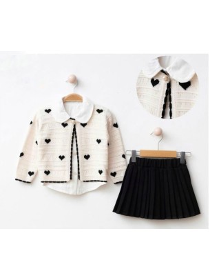 Παιδικό Σετ 3Τμχ Για Κορίτσι 2-5 Χρονών Εκρού - Μαύρο