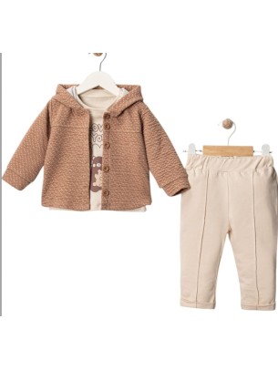 Βρεφικό Σετ Για Κορίτσι 6-24 Μηνών Καφέ