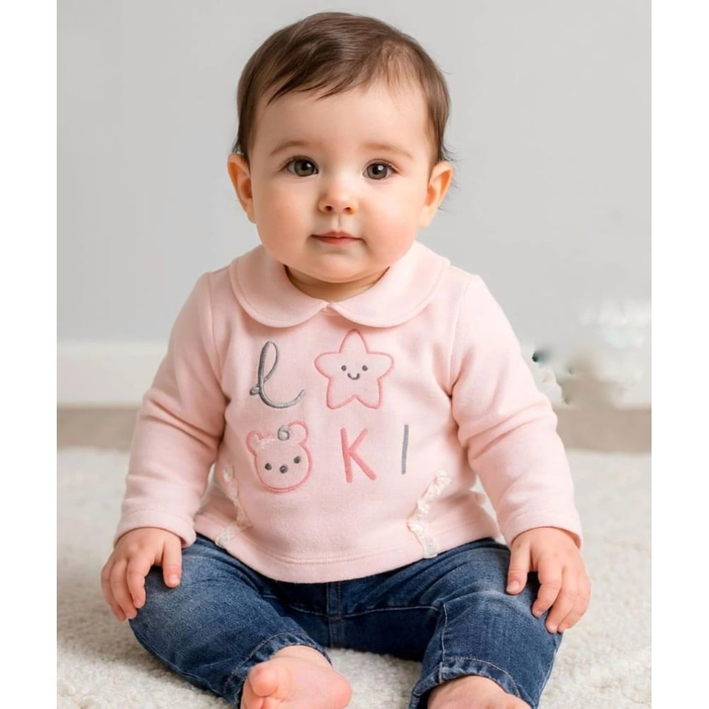 Βρεφικό Σετ Για Κορίτσι 6-18 Μηνών Ροζ