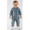 Βρεφική Ολόσωμη Τζιν Φόρμα 3-12 Μηνών Μπλε 