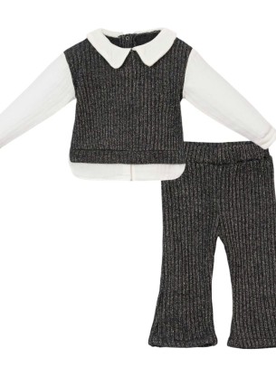 Βρεφικό Σετ Για Κορίτσι 6-24 Μηνών Ανθράκι 